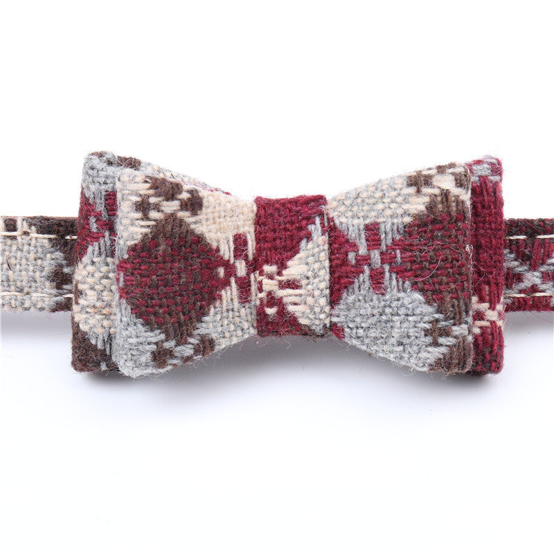 English Style Dog Collar with Bow, Scarf, or Lead