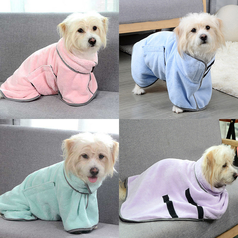 Quick-drying Absorbent Towel Dog Bathrobe