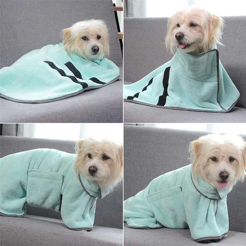 Quick-drying Absorbent Towel Dog Bathrobe