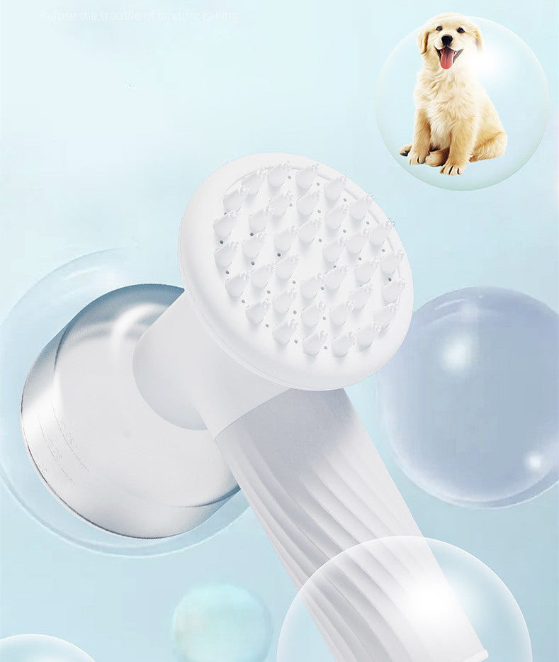 Automatic Foaming Dog Bath Brush Dog Shampoo Brush With Soap Dispenser