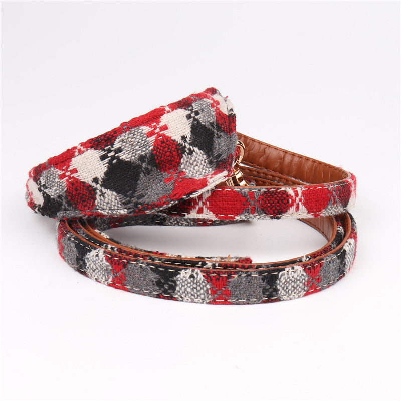 English Style Dog Collar with Bow, Scarf, or Lead