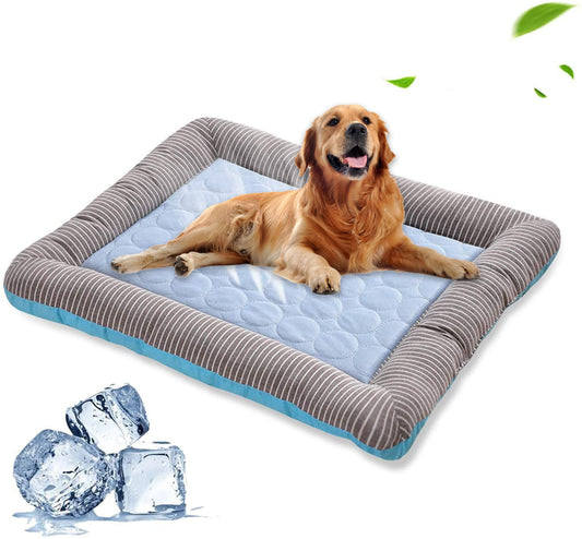 Cooling Pad Bed For Dogs Cats Ice Silk Material Soft For Summer