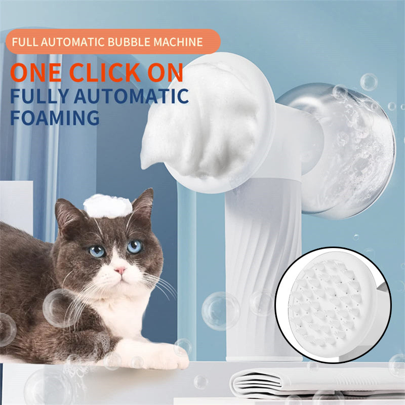 Automatic Foaming Dog Bath Brush Dog Shampoo Brush With Soap Dispenser