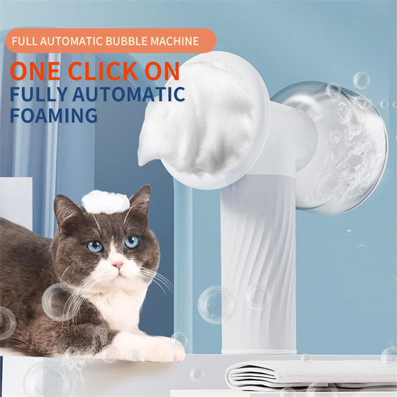 Automatic Foaming Dog Bath Brush Dog Shampoo Brush With Soap Dispenser